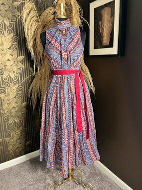 WAYWARD FANCIES afric Print Dupioni Shift Shirt Dress